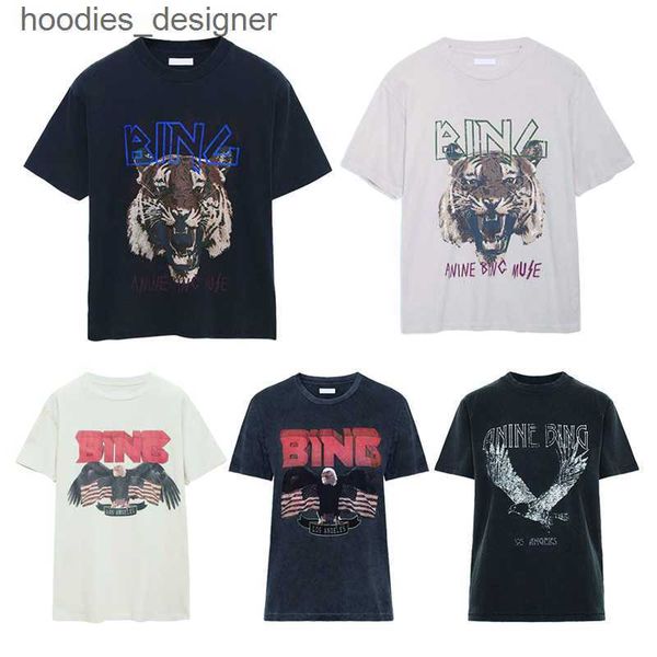 

women's t-shirt short sleeves tshirt designer t shirt lady hoodie letters printed cotton tee anine bing summer fashion anine women cres, White