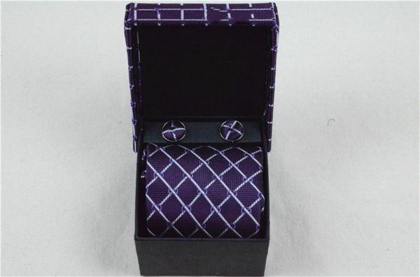 

mens luxury necktie damier quilted designer ties plaid designer tie ggity silk tie abc03, Blue;purple