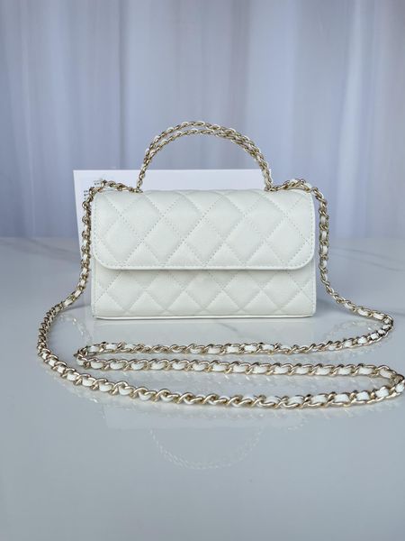 

custom luxury brand bag channel 2023 handbag 100% realy cowhide caviar pattern chain slant shoulder female bags size18cm/10cm/4.5cm with box