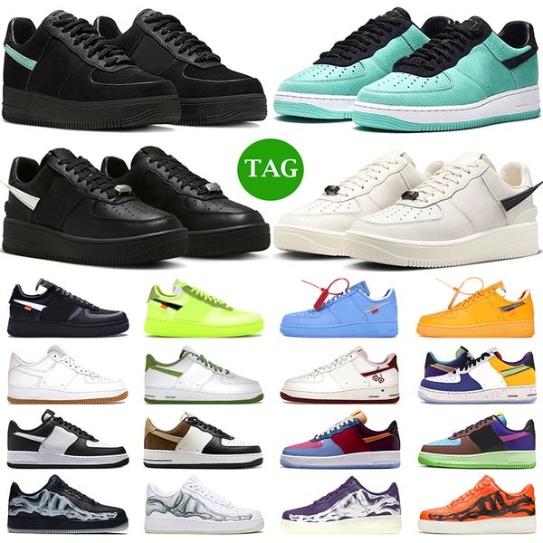 

men women one casual shoes designer 1 skate low sneakers white gum panda mocha university blue game royal pine green mens trainers outdoor s, Black