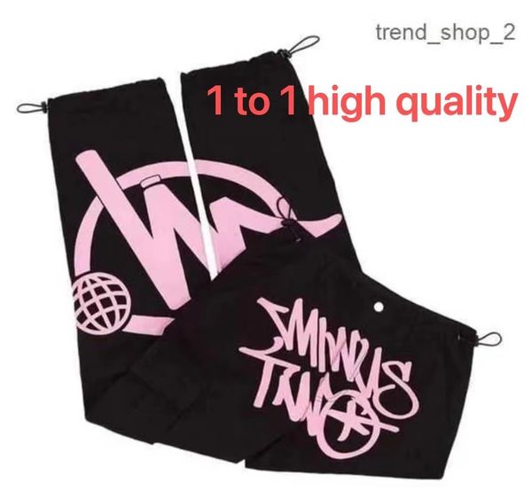 

cargo pants minus two harajuku casual loose punk rock straight wide leg trouser streetwear y2k pant retro street trend overalls 2 bxkq, Black