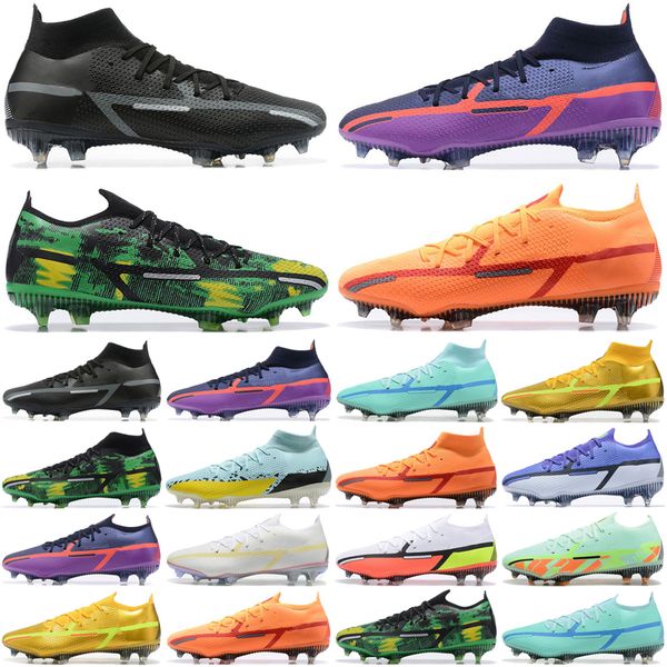 

football boots for mens soccer cleats shoes crampons phantom gt2 dynamic men fit df elite fg, White;red