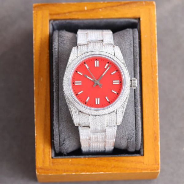 

luxury mens watches 36mm designer watch diamond strap automatic movement mechanical wristwatches montres de luxe, Slivery;brown