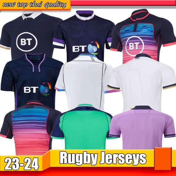 

19 20 21 22 23 scotland rugby jerseys scotland national team shirt rugby rugby maglia 2023 home away black and white blue shirt size s-5xl r, Black;gray
