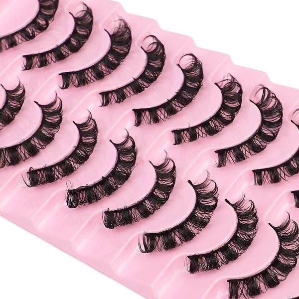 

makeup tools 510pairs lashes d curl 1016mm russian 3d mink eyelashes reusable fluffy strip eyelashes extensions 230425