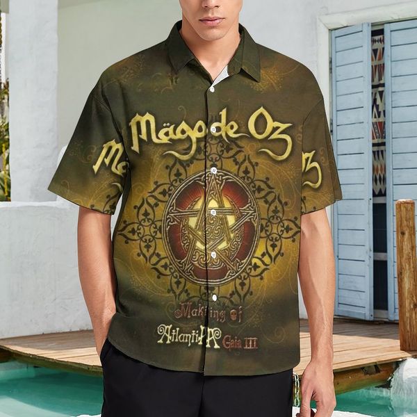 

2023 design blouse shirts men's camisas de hombre fashion geometric letter print casual shirts men short sleeve turn down collar busine, White;black