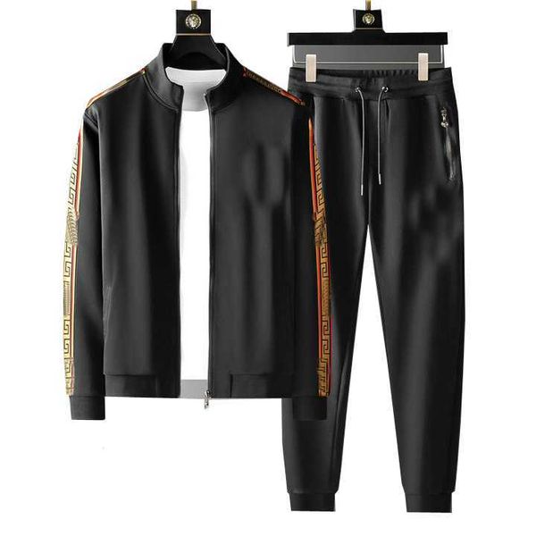 

2023new pattern classics european and american street mens tracksuits new fashion brand men suit spring autumn men's sportswear casual, Gray