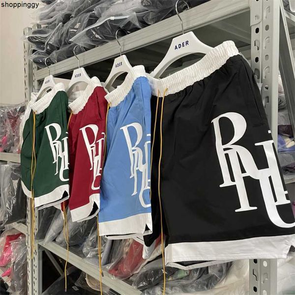 

shorts rhude quality loose blue green black red limited breeches, White;black
