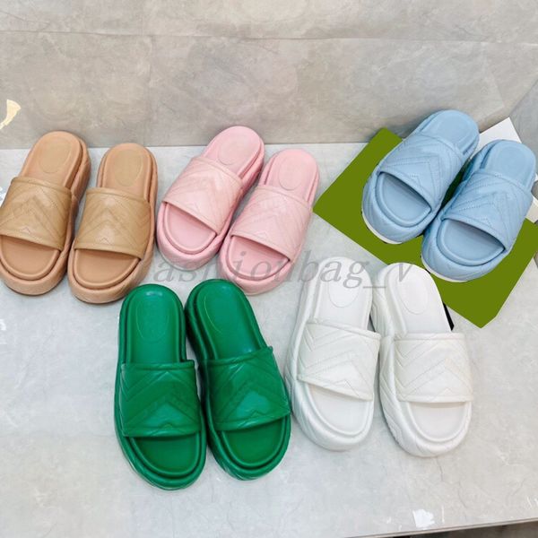 

designer slippers men women thick soled sandals new summer shoes solid color elevated sandal outdoor beach comfortable shoe, Black