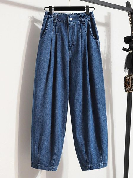 

jeans women casual jeans new arrival 2022 korean style streetwear allmatch loose high waist female anklelength denim pants b2051, Blue