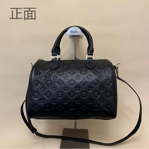 

speedy designer bags oxidized cowhide shoulder bag - 20cm fashion tote for women with relief wallet and box pillow bag oxidize cowhide nano