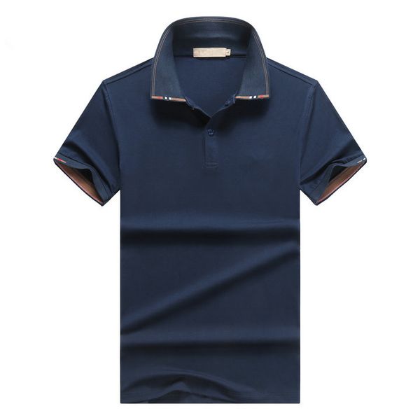 

designer new summer formal solid color casual retro lapel short sleeve short sleeve t-shirt asian size m-3xl-hsc-8, White;black