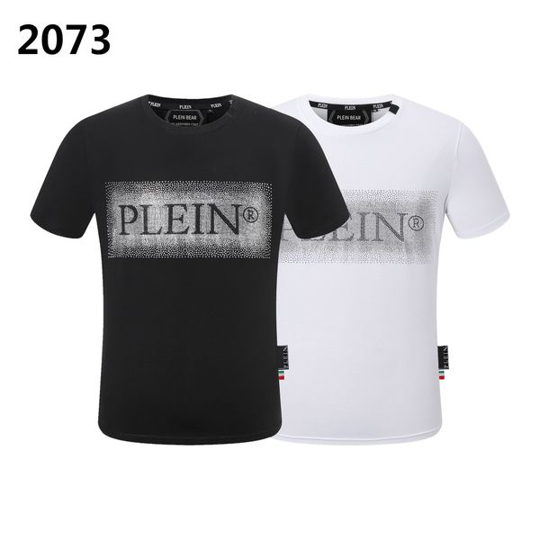 

plein bear t shirt mens designer tshirts brand clothing rhinestone pp skulls men t-shirt round neck ss skull and plein with crystals hip hop, White;black