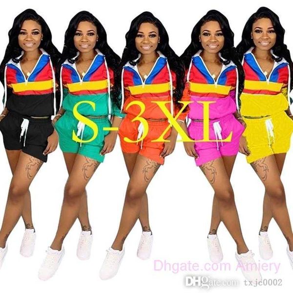 

women 2 piece pants set tracksuits outfits plus size 3xl tracksuit windbreaker pullover jacket crop hoodies suit clothing outfits, White