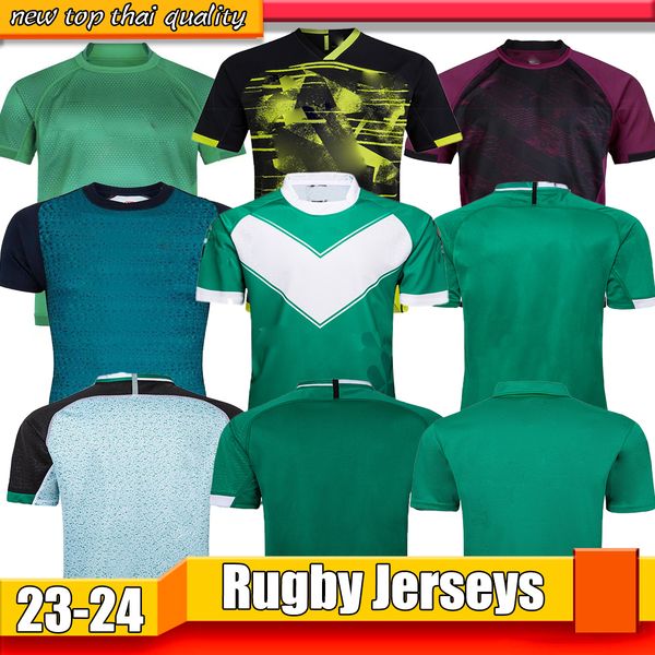 

21 22 23 ireland rugby jerseys ireland national team shirt rugby rugby maglia 2023 home away green white shirt size s-5xl rugby shirts for m, Black;gray