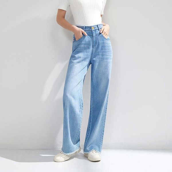 

jeans fashion womens high cotton casual jeans 2022 new ladies blue jean for women