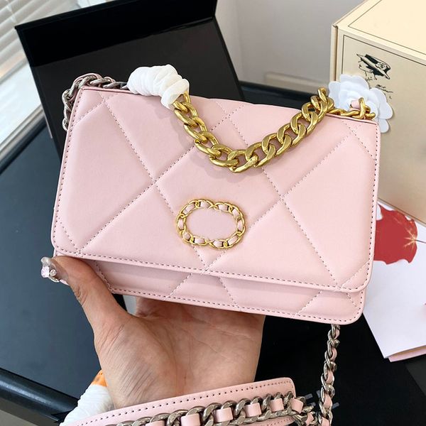 

19 series woc flap bag designer quilted handbag tote aged three color matelasse chain real leather crossbody shoulder handbag luxury women p