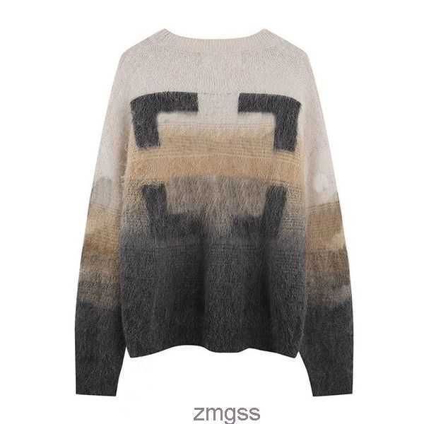 

arrow designers color sweater mens womens gradient cardigan lover senior classic multicolor round neck autumn winter keep warm comfortable, Black