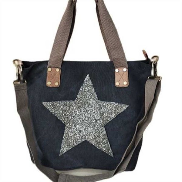 

2023 diamond leather star printed canvas handbag-plus size multifunctional travel tote shoulder bag vintage bolsos 230426