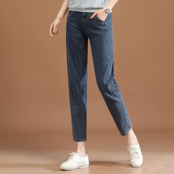 

jeans 2022 spring new casual high waist slim women's jeans, Blue
