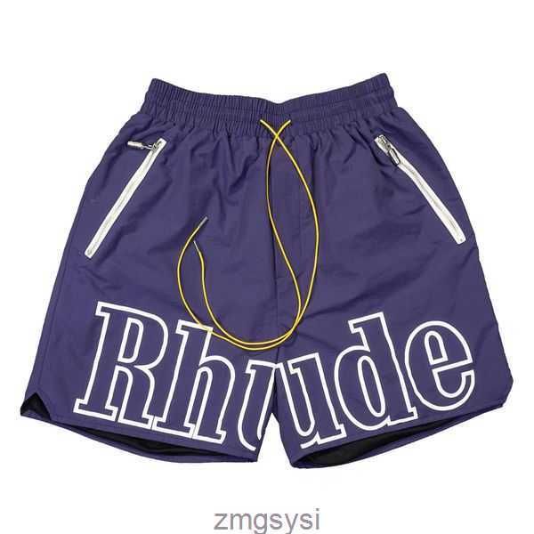 

shorts fashion designer summer shorts rhude beach pants men street wear red blue black purple pants mens short size s-xl 95m5, White;black