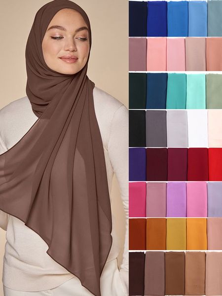 

hijabs plain color muslim chiffon scarf hijab headband female islamic head cover shawls wraps for women hijabs hair scarves headscarf 230426, Blue;gray