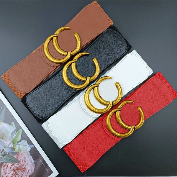 

designers women belt luxury men cowskin belts waistband elastic waistband genuine leather belts cintura ceinture belt 7.5cm lady, Black;brown