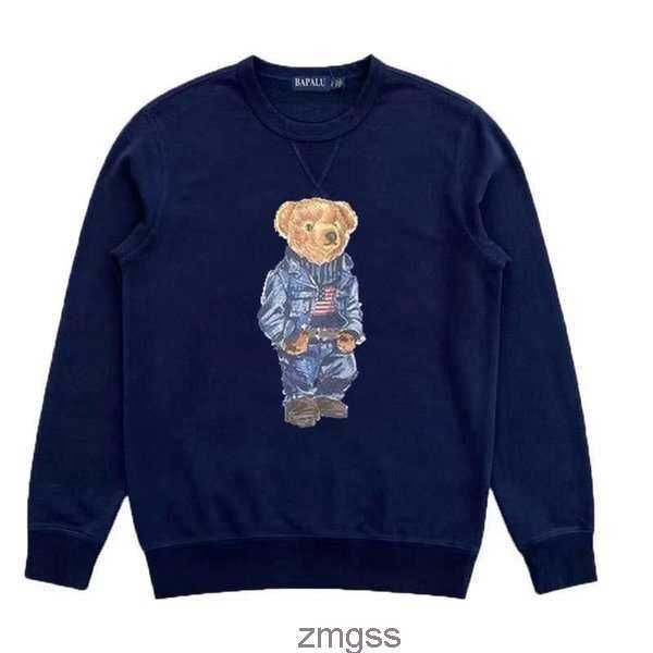 

tracksuits us size sweatshirts thick cotton print bear sweater men long sleeves sweatshirt y7eo, Black