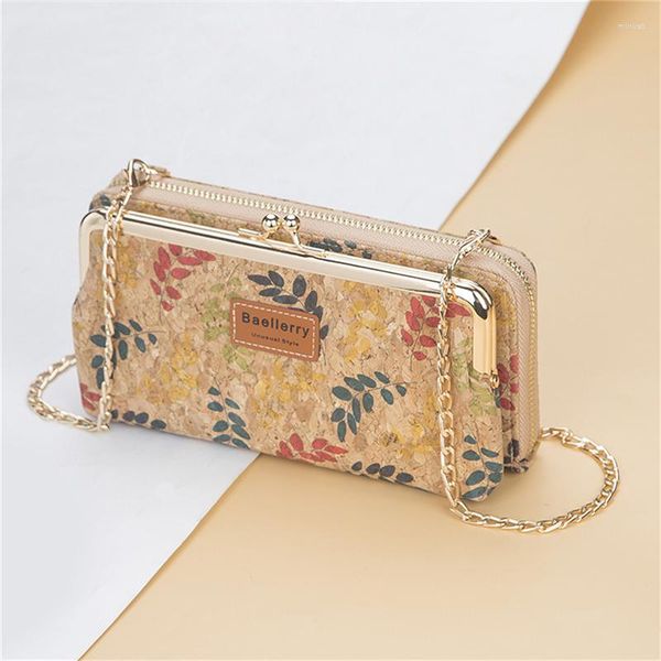 

shoulder bags ladies crossbody bag vintage wood grain handbag multifunctional women mini printed zipper wallet