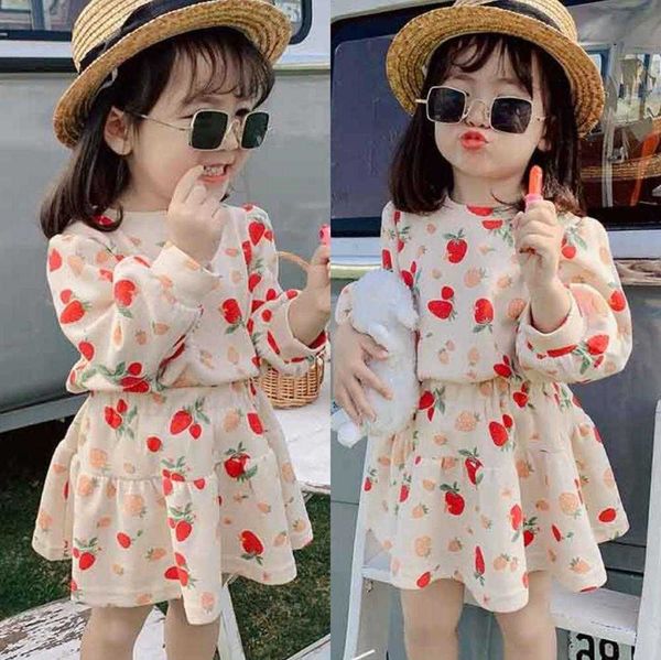 

clothing sets 2020 girls' clothing sets girls' autumn winter clothes 2020 new long sleeve sweaterskirt baby children two-piece aa2, White