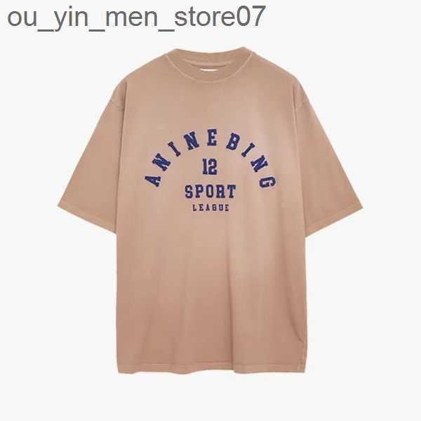 

anine bing women's cotton t-shirt with printed letters - short sleeve tee and hoodie combo for summer fashion, White
