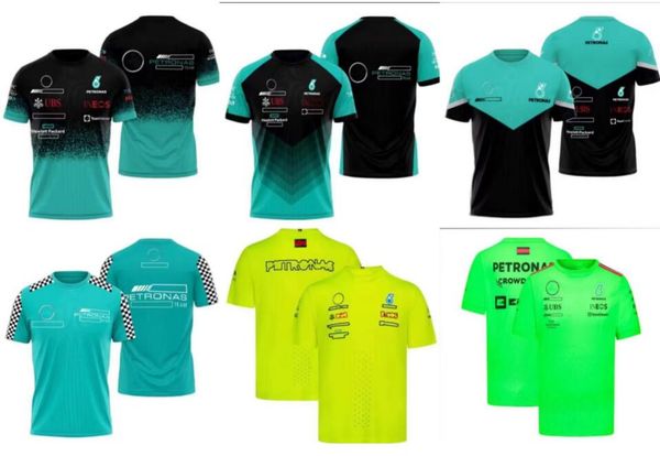

f1 formula 1 round neck t-shirt summer team polo uniform same style customization