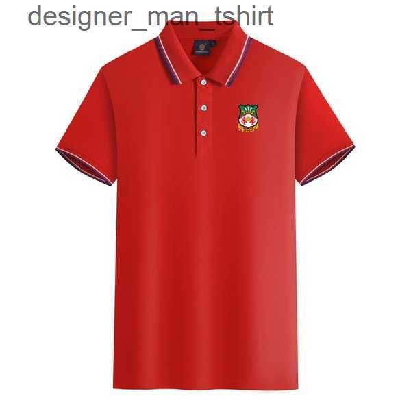 

men's polos wrexham football club men and women polos mercerized cotton short sleeve lapel breathable sports t-shirt can be customized, White;black