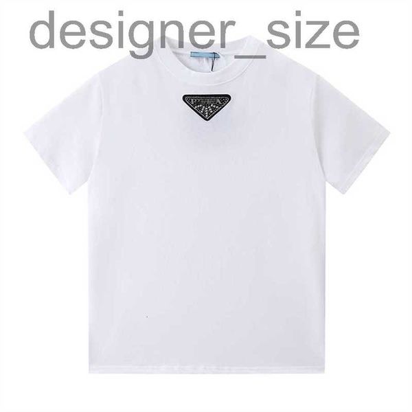 

men's t-shirts designer men's tee shirts black and white claic triangle late brand 100% cotton anti-wrinkle breathable fashion cas, White;black