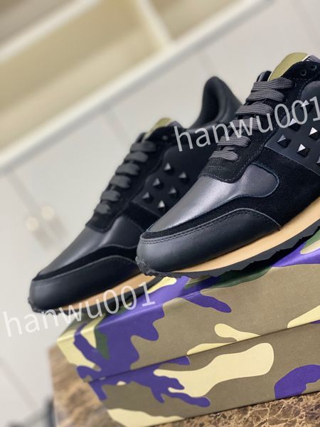 

2023 new platform men casual shoes women travel leather lace-uptrainers sneaker cowhide fashion woman shoe flat lady sneakers, Black