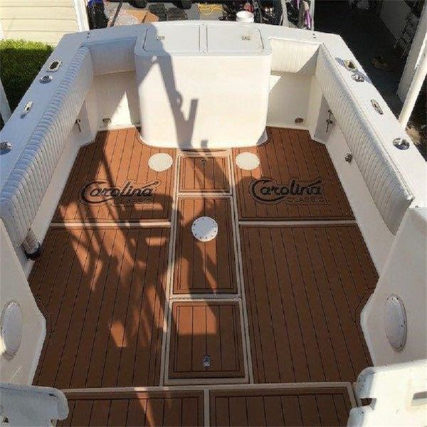 

2000 carolina classic 25 cockpit pad boat eva faux foam teak deck floor mat