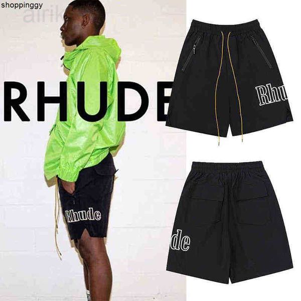 

shorts rhude casual basketball for drawstring streetwear beach vetements gym, White;black