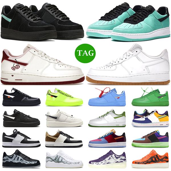 

men women one casual shoes 1 skate low sneakers white gum panda mocha university blue valentines day pink prime pine green mens trainers out, Black