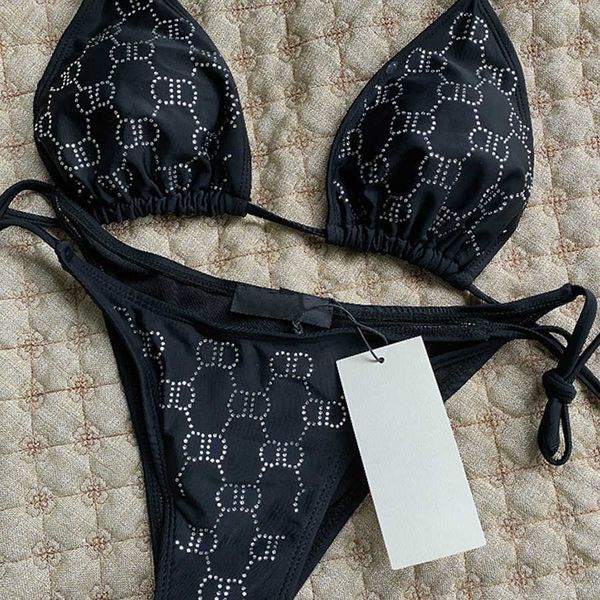 

designer swimwear bikini 2023 bikinis designer womens swimsuits beach bathing two piece swimsuit bikini swimwears female classical swimwear, Black