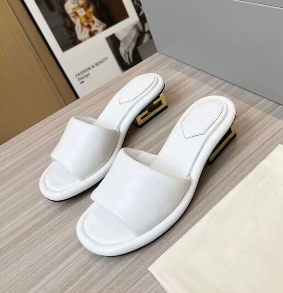 

Fashion Summer Brand Fashion Womens Sandals Slippers Shoes Baguette Wide-band Nappa Leather Slides Sculptural Heels Lady Slide Flats Elegant Walking Slipper Shoe, 6_color