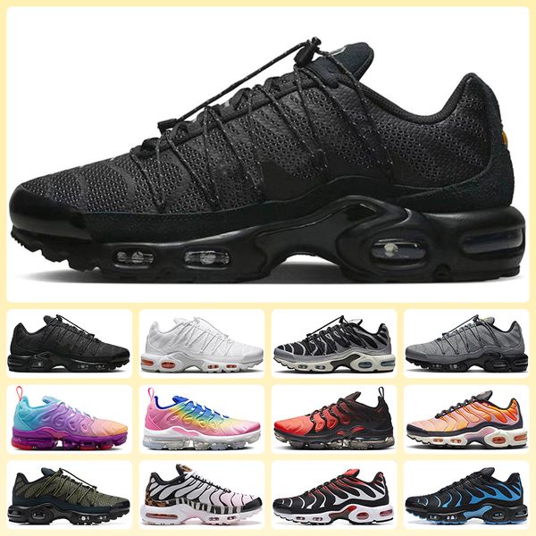 

tn plus toggle utility running shoes black metallic silver triple white pink spell fuchsia dream animal instinct lava for mens women's