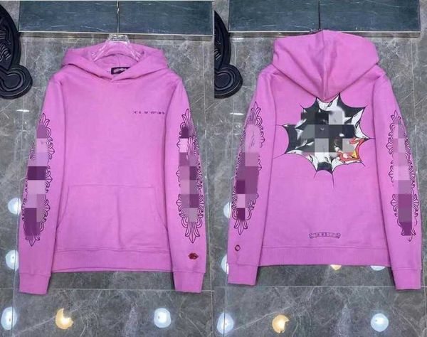 

men's hoodies sweatshirts designer mens chrome winter heart hoodie ch long sleeve jacket loose coat hooded hoody men woman hip hop chro, Black