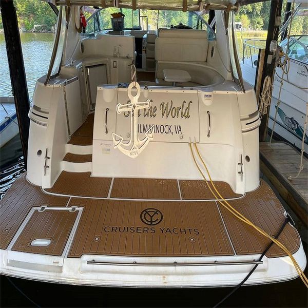 

1999 cruiser yachts 3870 swim platform cockpit pad boat eva foam teak floor mat