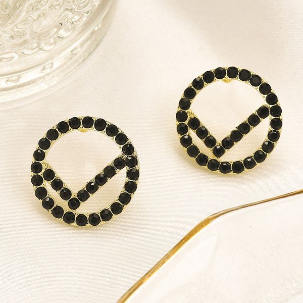 

2023 designer stud earrings black pearl charm earrings new style jewelry wedding party letter 18k gold plated love stainless steel jewelry w, Golden;silver