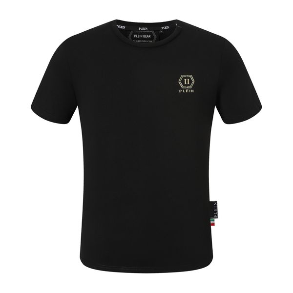 

plein bear t shirt mens designer tshirts brand clothing rhinestone pp skulls men t-shirt round neck ss skull and plein with crystals hip hop, White;black