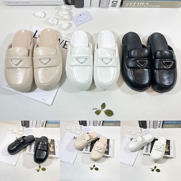 

womens mule shoes prad soft lining leather sandals slippers mules slides desert yellow women lady scuffs indoors outdoor fashions casual san, Black