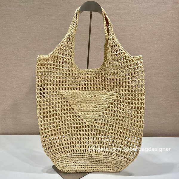 

7a designer summer beach travel bags tote bag raffia material straw shopping bag hollow out fashion handbag 1bg393