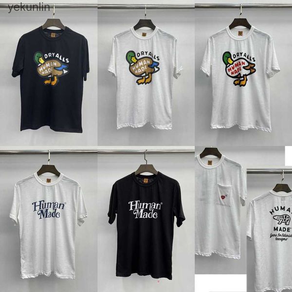 

men's t-shirts new human made duck t-shirt dry alls flax men women humanmade t shirt inside tag label x0726hbth, White;black