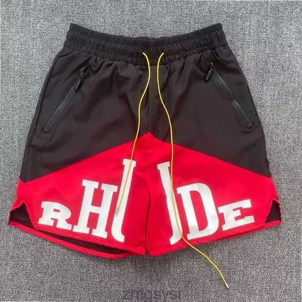 

short rhude shorts basketball designers mens pants 2021 luxurys summer beach palm letter mesh street fashion sweatpants jl7n, White;black