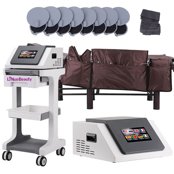 

3 in 1 infrared pressotherapy body shape air pressure massage slimming lymphatic drainage vacuum therapy machine, Black;white